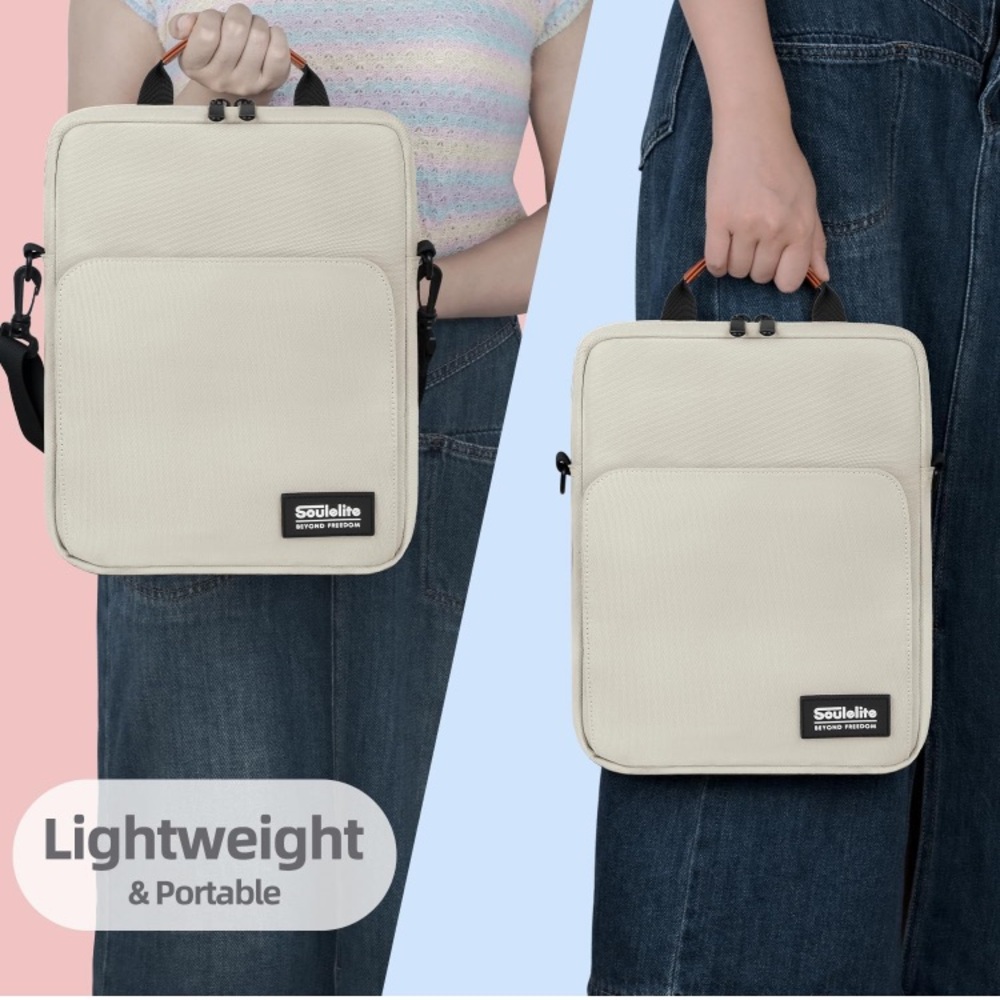 (1896) SoulElite Laptop or Tablet Sleeve Bag Creamy White Color - Picture 6 of 7